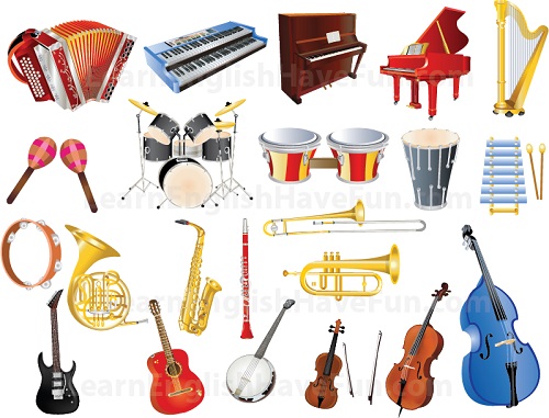 There are so many musical instruments and these are only some of them!